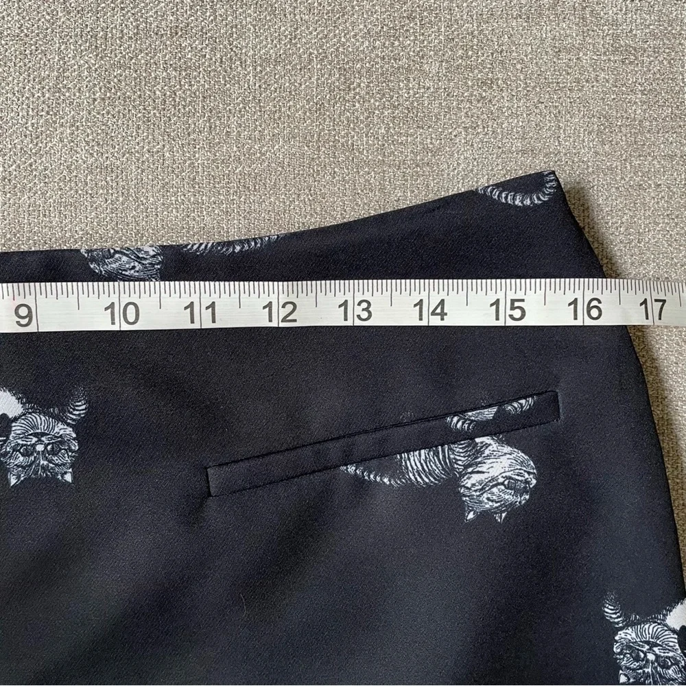 Disney Alice Through The Looking Glass Cheshire Cat Zip Up Slash Pockets Skirt